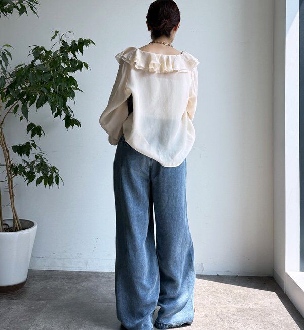  「キュプラフリルブラウス」|シャツ・ブラウス|