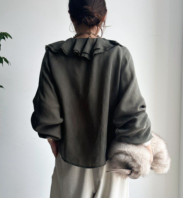  「キュプラフリルブラウス」|シャツ・ブラウス|