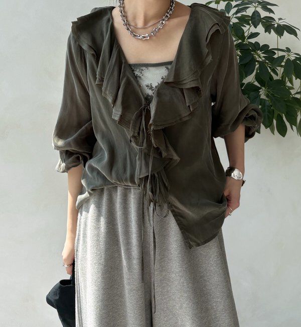  「キュプラフリルブラウス」|シャツ・ブラウス|