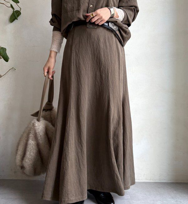  「【セットアップ対応】ピグメントライクフレアスカート」|スカート|