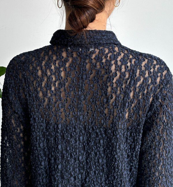  「ラメシアーレースシャツ」|シャツ・ブラウス|