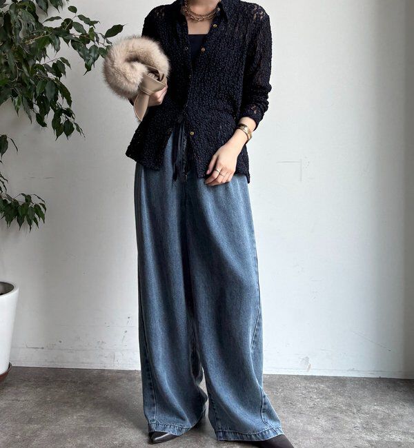  「ラメシアーレースシャツ」|シャツ・ブラウス|