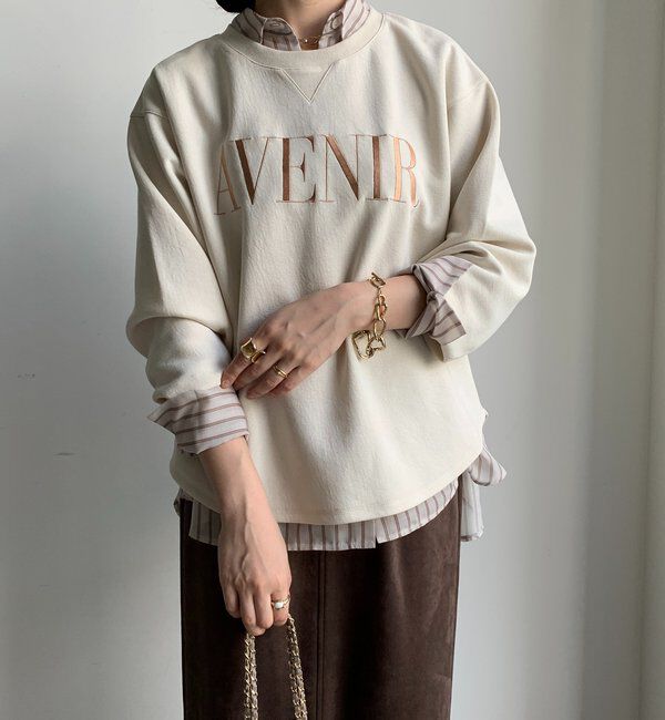  「セットアップラグランロゴ刺繍プルオーバー」|Tシャツ・カットソー|