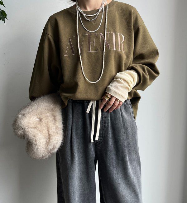  「セットアップラグランロゴ刺繍プルオーバー」|Tシャツ・カットソー|