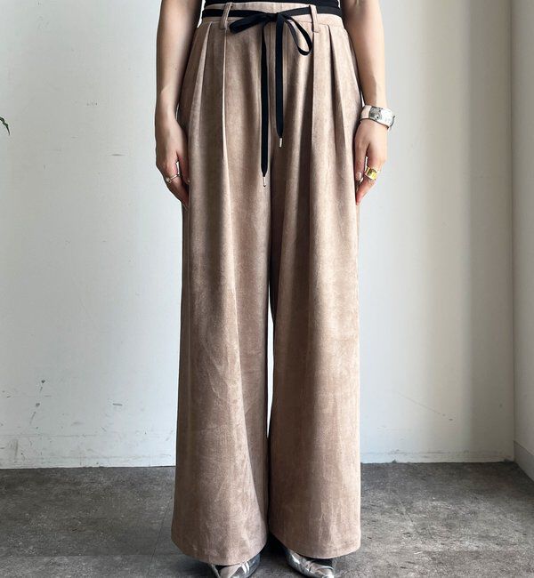  「スウェードタックパンツ」|チノ|