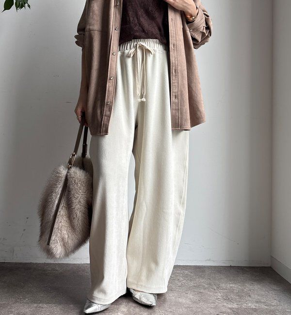  「ヘリンボーンコーデュロイイージーパンツ」|チノ|