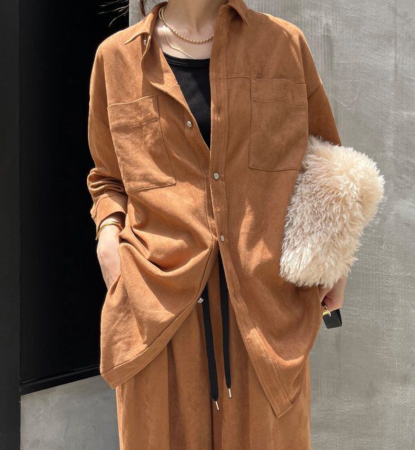  「スウェードシャツ」|シャツ・ブラウス|キャメル