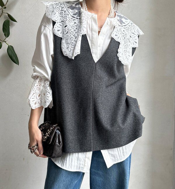  「レースカラーブラウス」|シャツ・ブラウス|