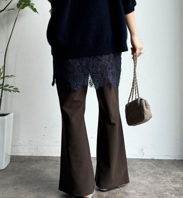  「裏起毛セミフレアイージーパンツ」|チノ|