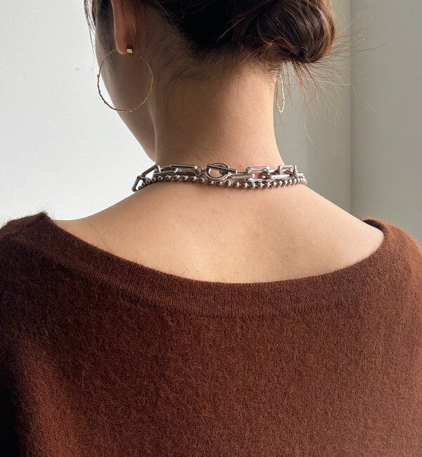  「ファーウールボートネックプルオーバー」|ニット・セーター|