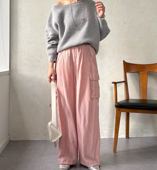  「ファーウールボートネックプルオーバー」|ニット・セーター|