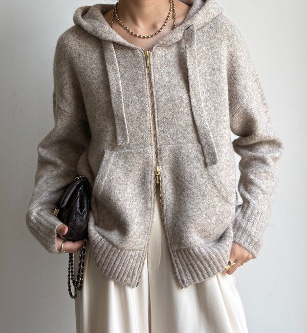  「ホイップヤーンジップフーディー」|カーディガン|