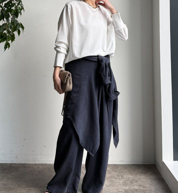  「【WEB限定】カットジョーゼットオーガンジー切替ブラウス」|シャツ・ブラウス|