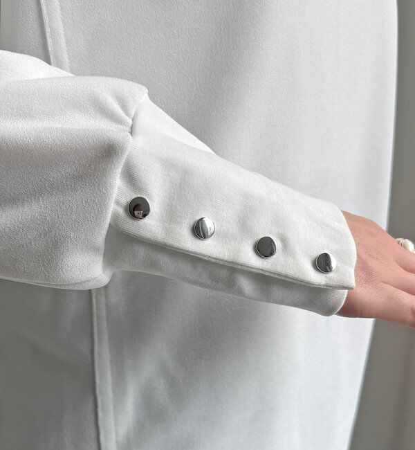  「【WEB限定】カットジョーゼットオーガンジー切替ブラウス」|シャツ・ブラウス|