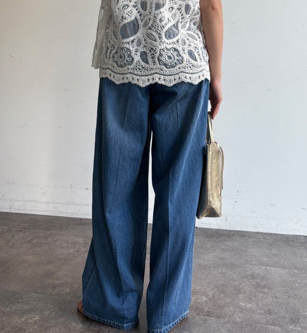  「ダメージワイドデニム」|デニム|