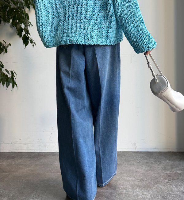  「ダメージワイドデニム」|デニム|