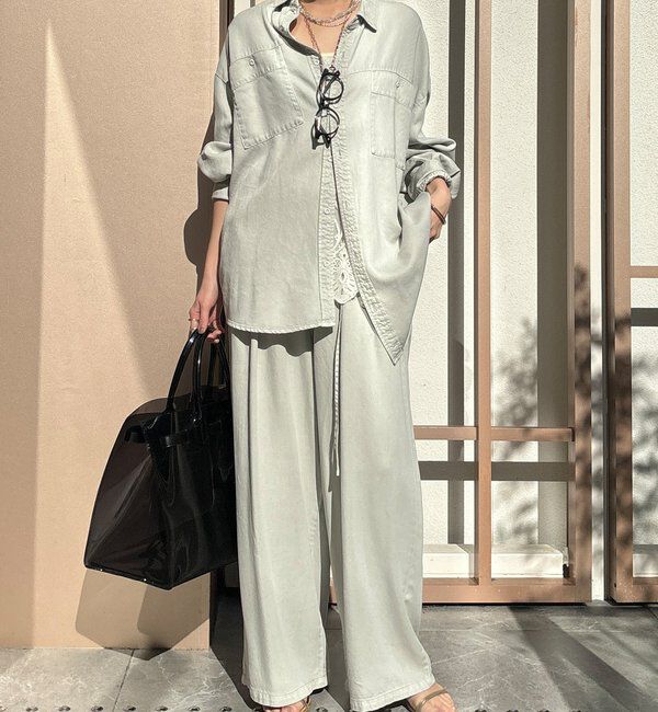  「【セットアップ可能】リヨセルシャツ」|シャツ・ブラウス|