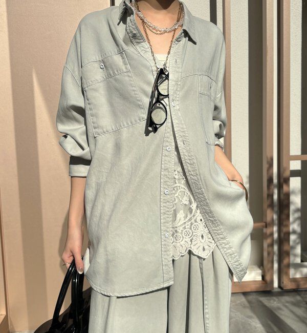  「【セットアップ可能】リヨセルシャツ」|シャツ・ブラウス|