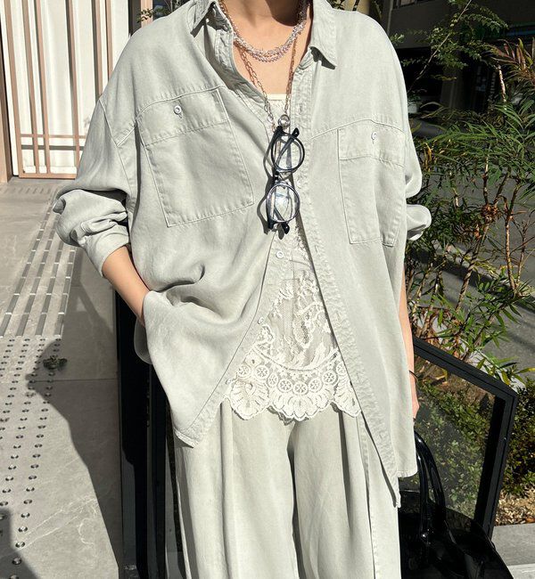  「【セットアップ可能】リヨセルシャツ」|シャツ・ブラウス|