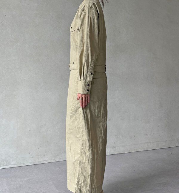  「【WEB限定】ワイヤーカラーロングシャツワンピース」|ワンピース|