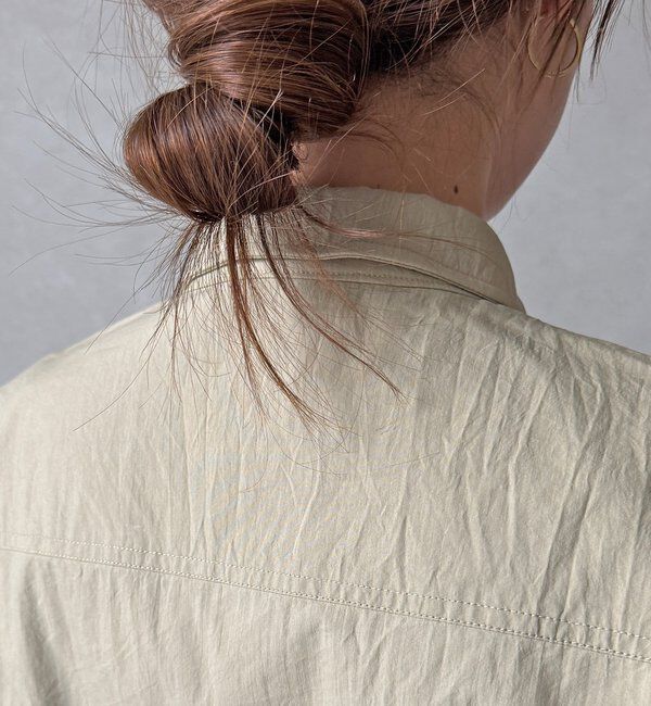  「【WEB限定】ワイヤーカラーロングシャツワンピース」|ワンピース|