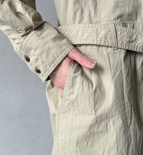  「【WEB限定】ワイヤーカラーロングシャツワンピース」|ワンピース|