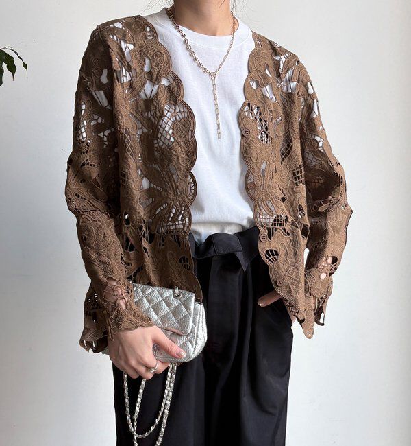 「コットンレースカーディガン」|シャツ・ブラウス|
