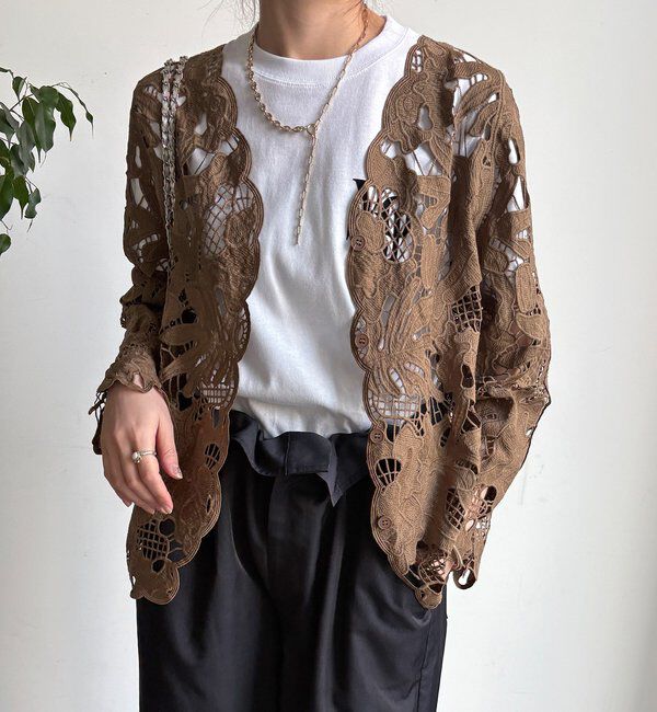  「コットンレースカーディガン」|シャツ・ブラウス|
