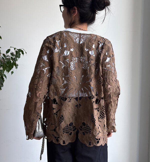  「コットンレースカーディガン」|シャツ・ブラウス|