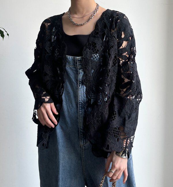  「コットンレースカーディガン」|シャツ・ブラウス|