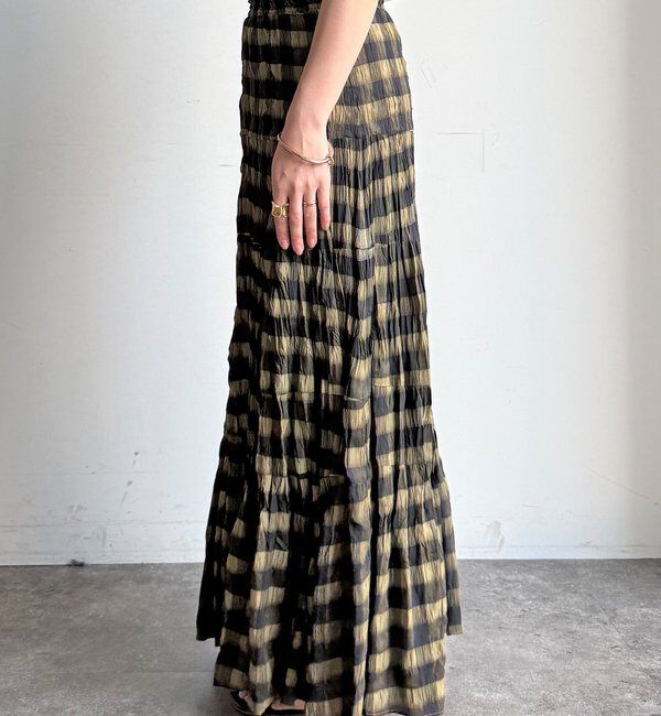  「チェックワッシャースカート」|スカート|