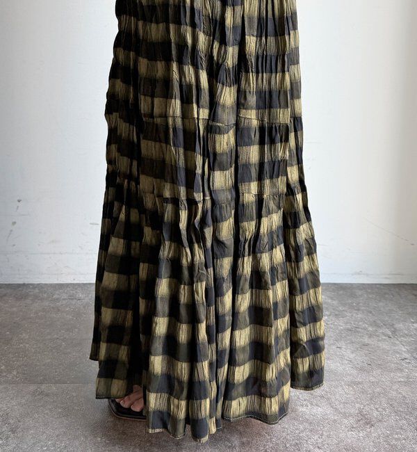 「チェックワッシャースカート」|スカート|