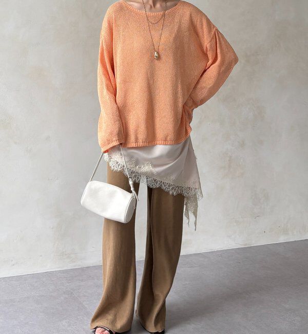  「ペーパーヤーンプルオーバー」|ニット・セーター|