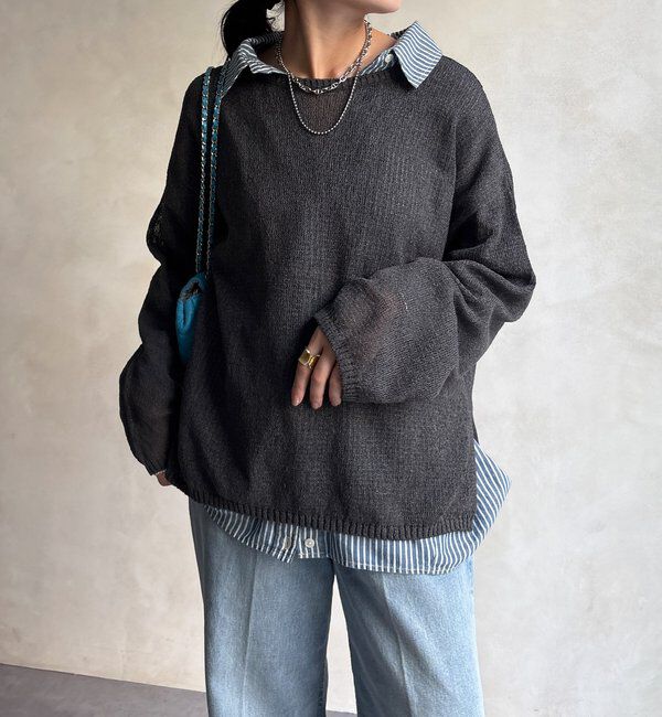  「ペーパーヤーンプルオーバー」|ニット・セーター|