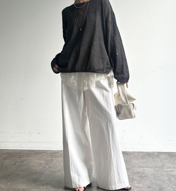  「ペーパーヤーンプルオーバー」|ニット・セーター|