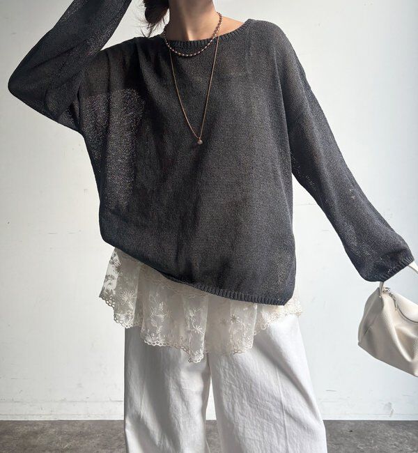  「ペーパーヤーンプルオーバー」|ニット・セーター|