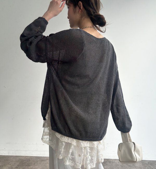  「ペーパーヤーンプルオーバー」|ニット・セーター|