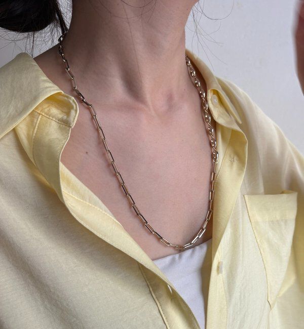  「ミドルミックスチェーンマンテルネックレス」|ネックレス|
