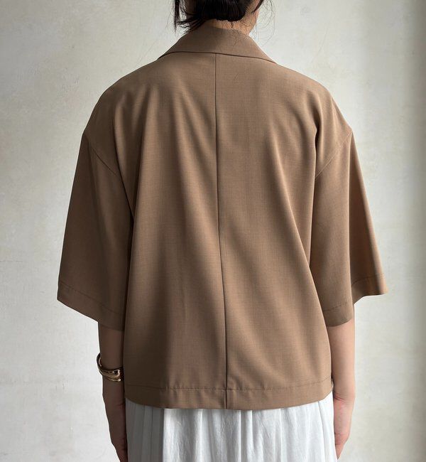  「【セットアップ可能】接触冷感5分袖ジャケット」|テーラードジャケット|