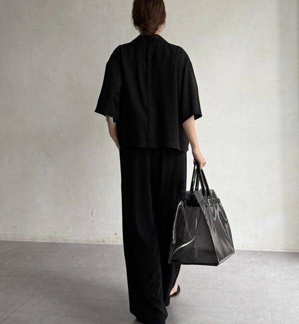  「【セットアップ可能】接触冷感5分袖ジャケット」|テーラードジャケット|