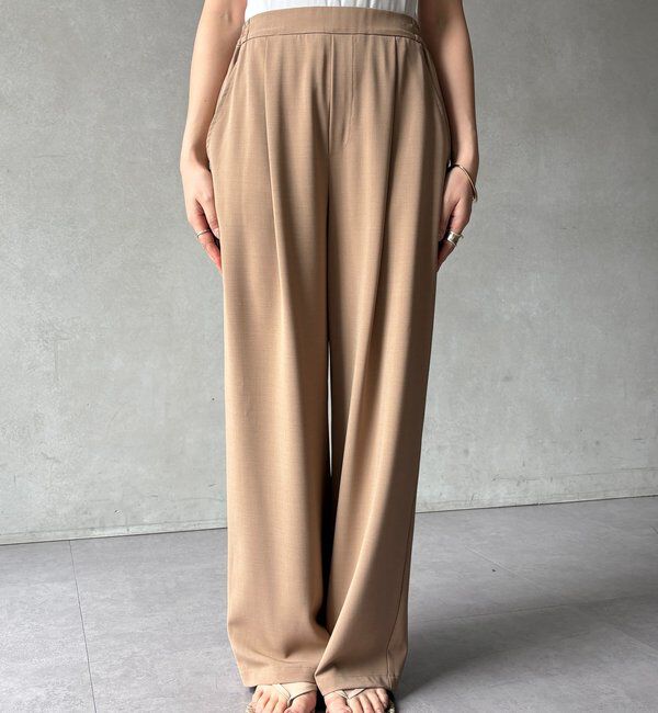  「【セットアップ可能】接触冷感タックイージーパンツ」|チノ|