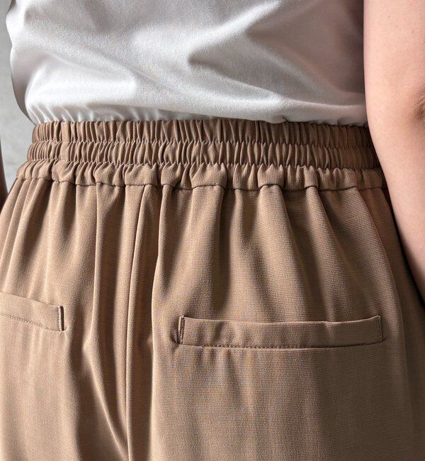  「【セットアップ可能】接触冷感タックイージーパンツ」|チノ|