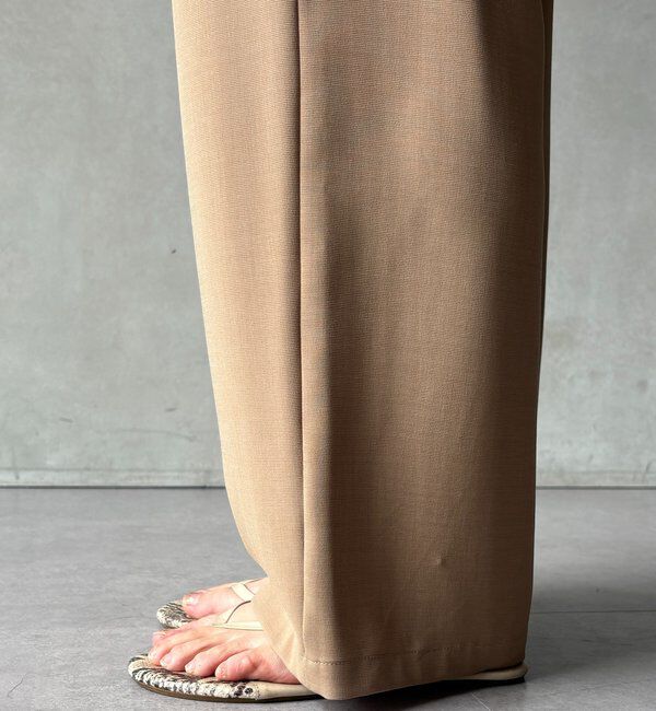  「【セットアップ可能】接触冷感タックイージーパンツ」|チノ|