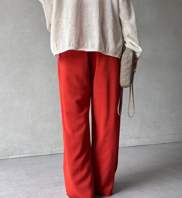  「【セットアップ可能】接触冷感タックイージーパンツ」|チノ|