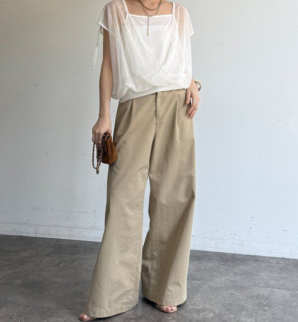  「【WEB限定】前後2WAYチュールカシュクールプルオーバー」|シャツ・ブラウス|