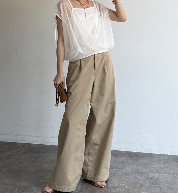  「【WEB限定】前後2WAYチュールカシュクールプルオーバー」|シャツ・ブラウス|