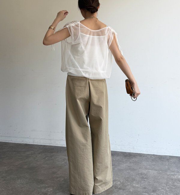  「【WEB限定】前後2WAYチュールカシュクールプルオーバー」|シャツ・ブラウス|