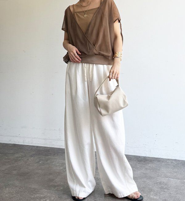  「【WEB限定】前後2WAYチュールカシュクールプルオーバー」|シャツ・ブラウス|