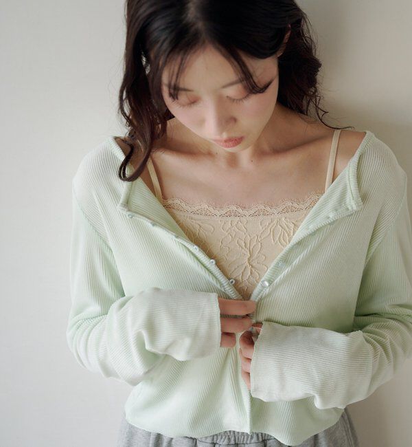  「カットベロアボタンカーディガン」|Tシャツ・カットソー|