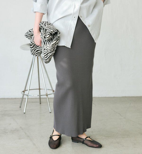  「【マイナス3kg/レビュー高評価☆】リブタイトスカート」|スカート|